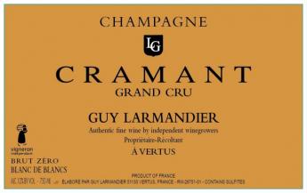 Guy Larmandier - Champagne Grand Cru Blanc De Blancs Brut Zero Cramant