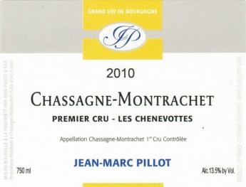 Domaine Jean-Marc Pillot - Chassagne-Montrachet 1er Cru Les Chenevottes 2022