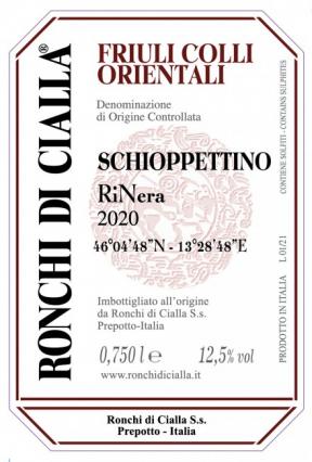 Ronchi di Cialla - Schioppettino Rosso Ri-Nera 2021