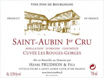 Henri Prudhon & Fils - Saint-Aubin 1er Cru Les Rouges-Gorges 2020