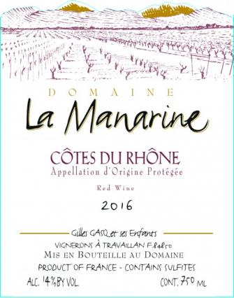 Domaine La Manarine - Cotes du Rhone 2021