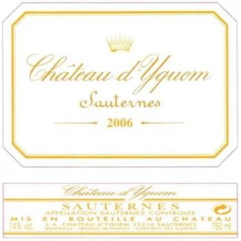 Chateau d'Yquem - Sauternes 2006 (375ml)