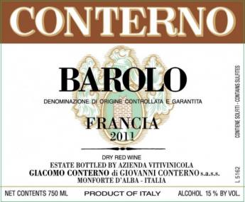 Giacomo Conterno - Barolo Francia 2017