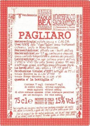 Paolo Bea - Sagrantino di Montefalco Secco Pagliaro 2018