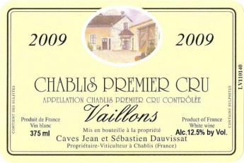 Jean et Sebastien Dauvissat - Chablis 1er Cru Vaillons 2021