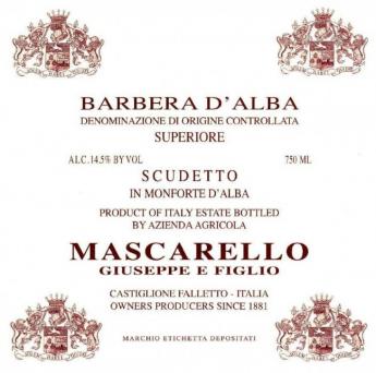 Giuseppe Mascarello - Barbera d'Alba Superiore Scudetto 2020