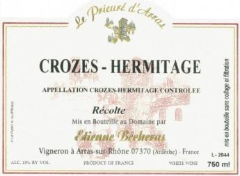 Etienne Becheras (Le Prieure d'Arras) - Crozes-Hermitage 2022